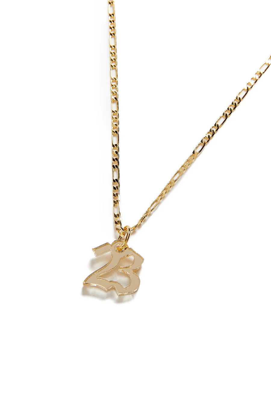 Custom Old English Number Necklace - Image 4