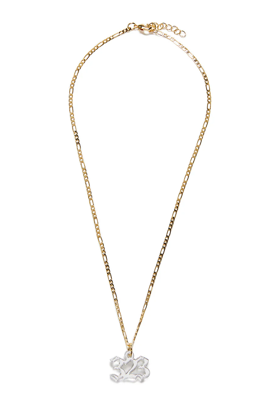 Custom Old English Number Necklace - Image 6