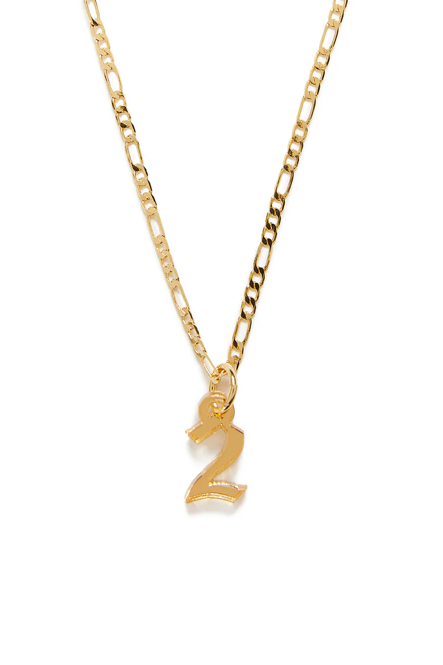 Custom Old English Number Necklace - Image 8