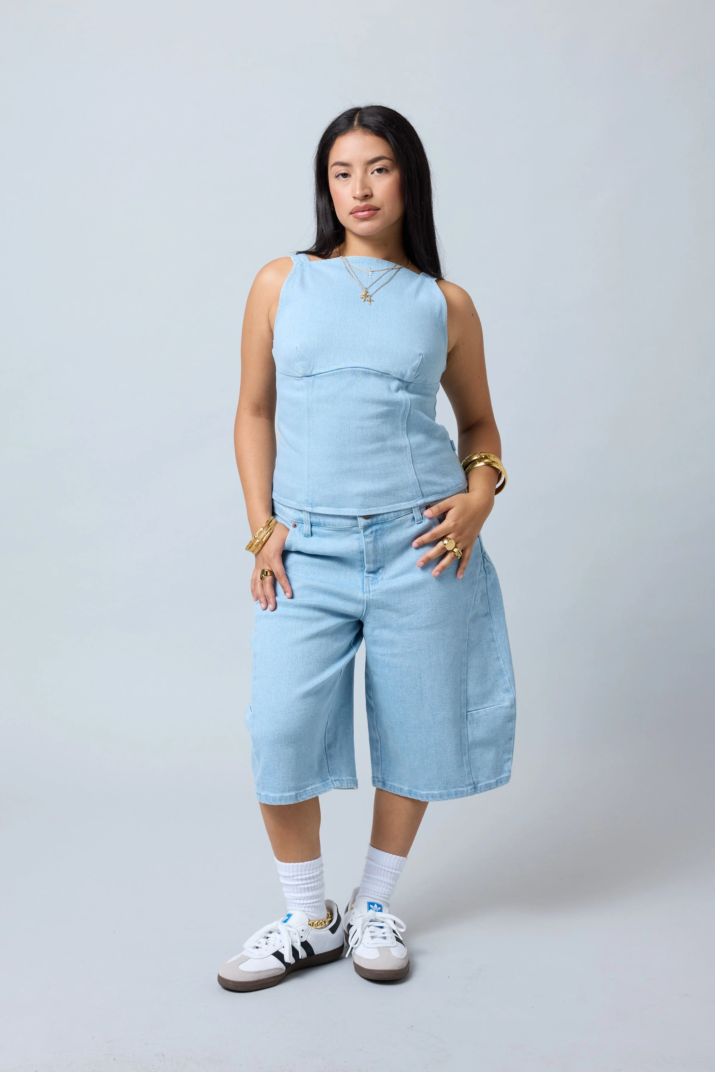 Denim Skate Shorts - Image 2