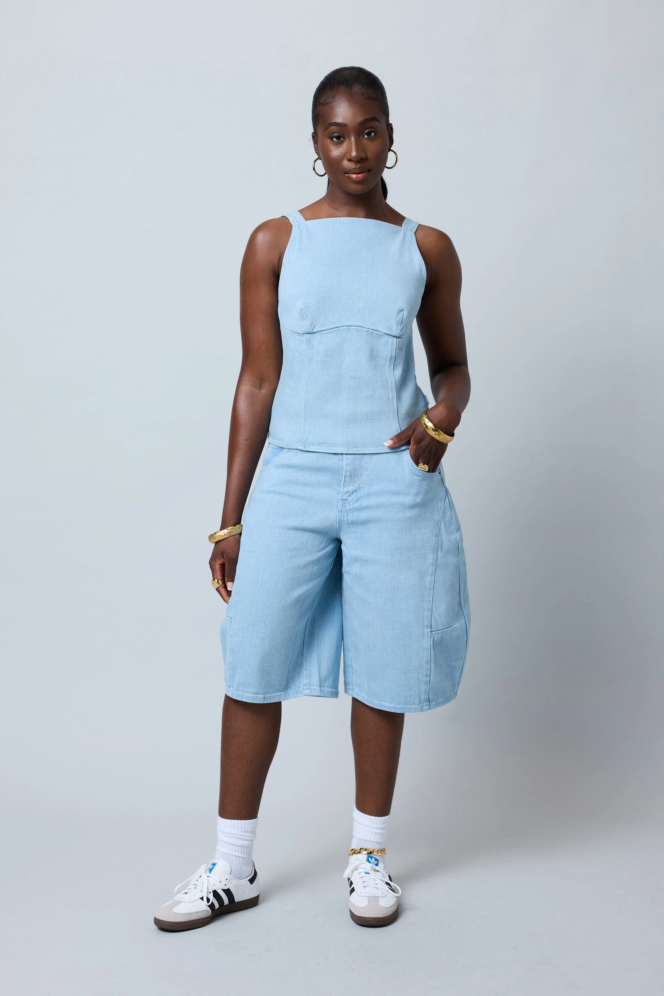 Denim Skate Shorts - Image 7