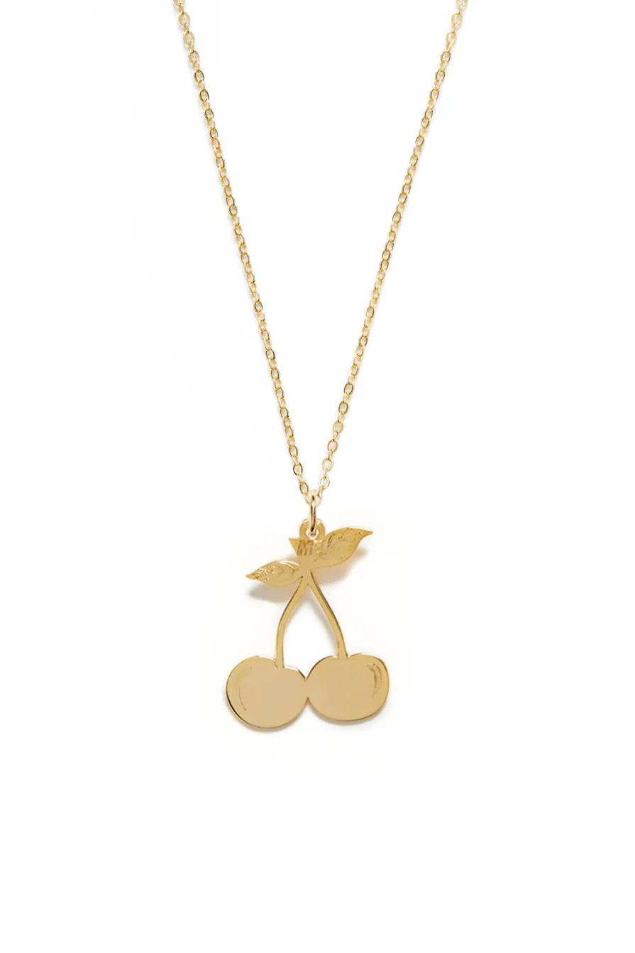Golden Cherry Necklace