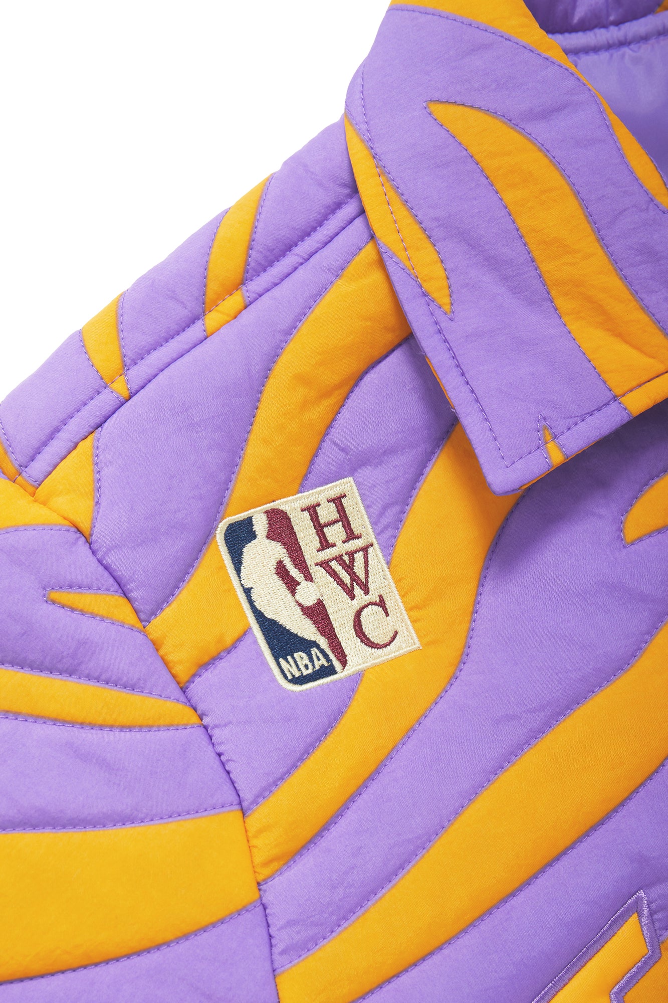 Lakers Nylon Quilted Puffer Shirt - Image 10