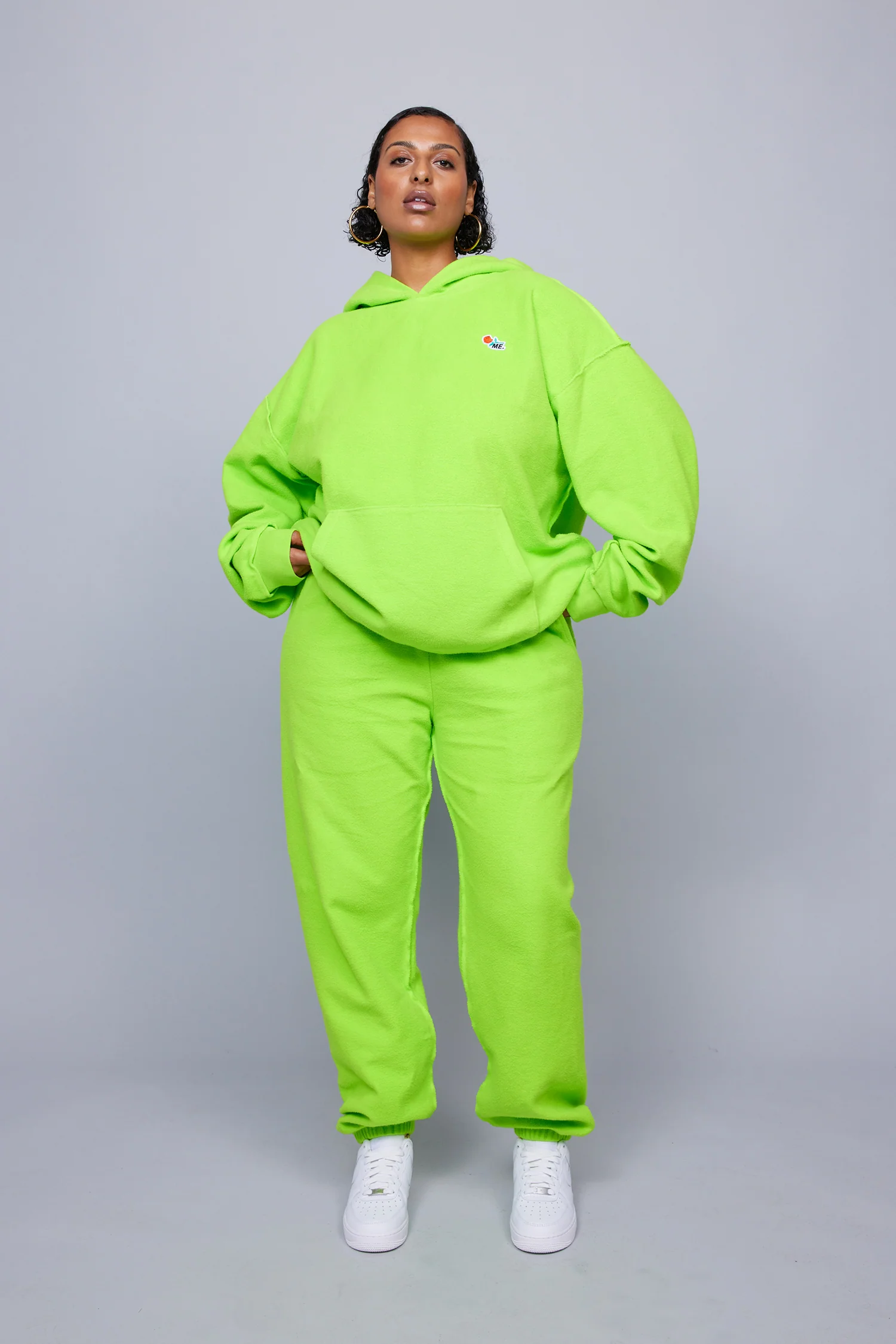 ME. Reverse Brushed Sweatpant - Acid Lime - Image 2