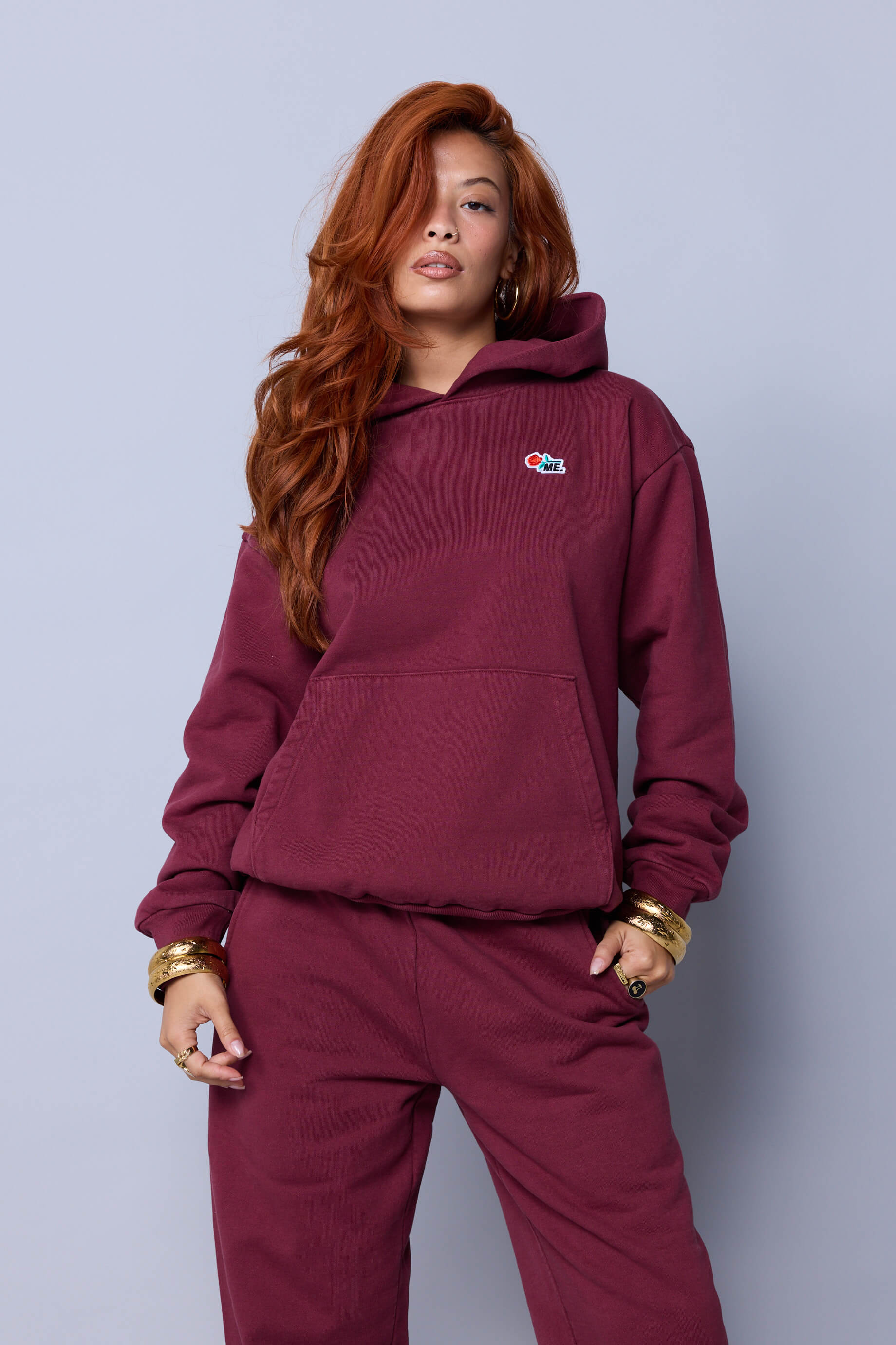 ME. Rose Hoodie - Oxblood - Image 2