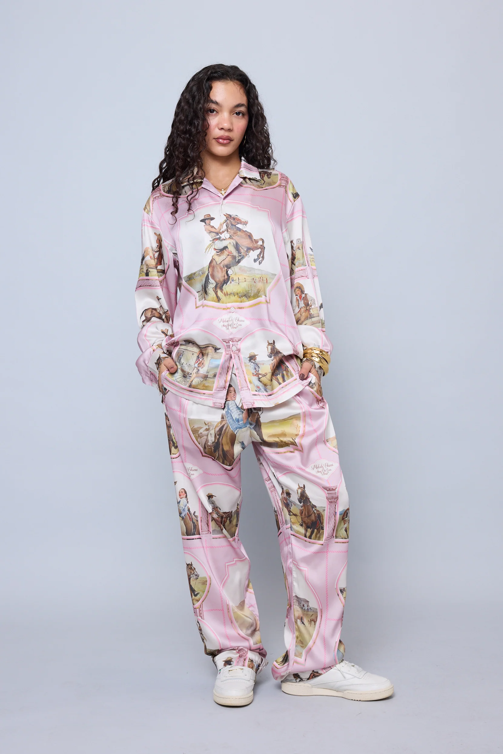 Silky Cowgirl Pant - Mauve - Image 2